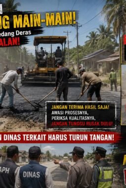 Proyek Jalan 30 Miliar di Medang Deras Retak Saat Dikerjakan, APD Tak Dipakai hingga Debu Dikeluhkan Warga: Prof Sutan Nasomal SH MH, Minta Pengawasan Diperketat
